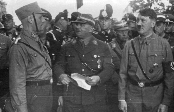 Adolf Hitler and Ernst Röhm in Kelheim